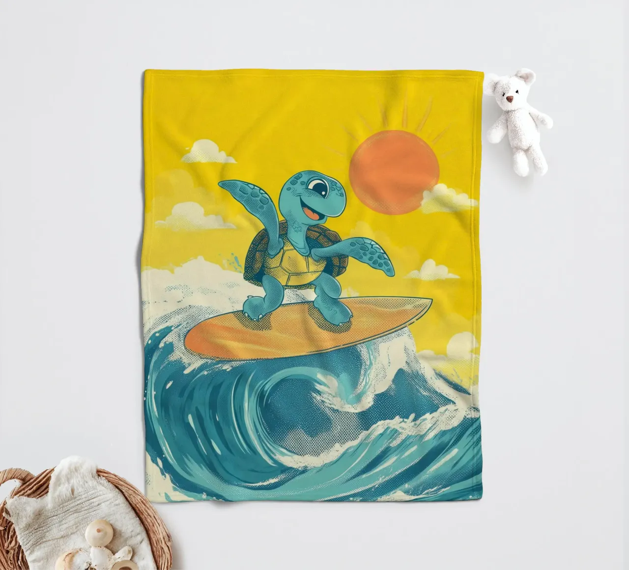 Surf's Up, Turtle! coperta in pile da Kiara