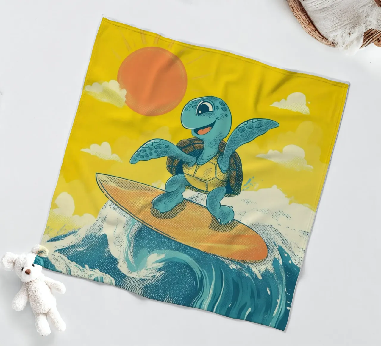 Surf's Up, Turtle! coperta in pile da Kiara