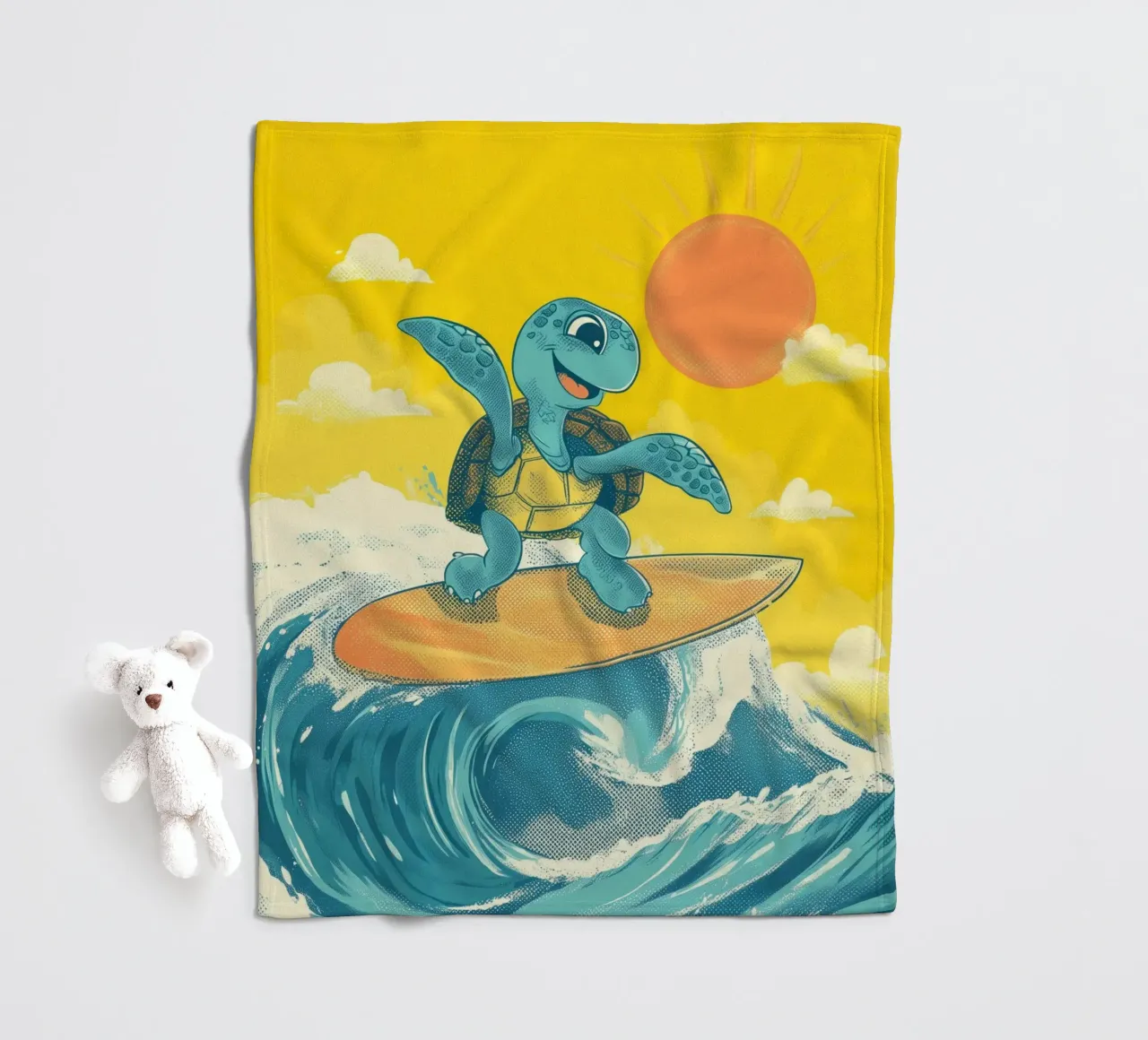 Surf's Up, Turtle! coperta in pile da Kiara