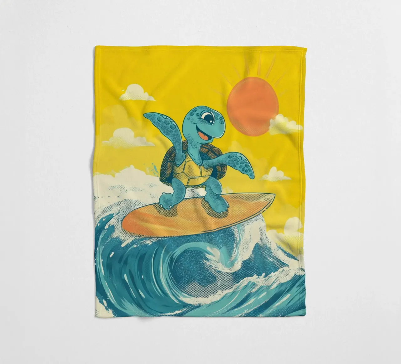 Surf's Up, Turtle! coperta in pile da Kiara