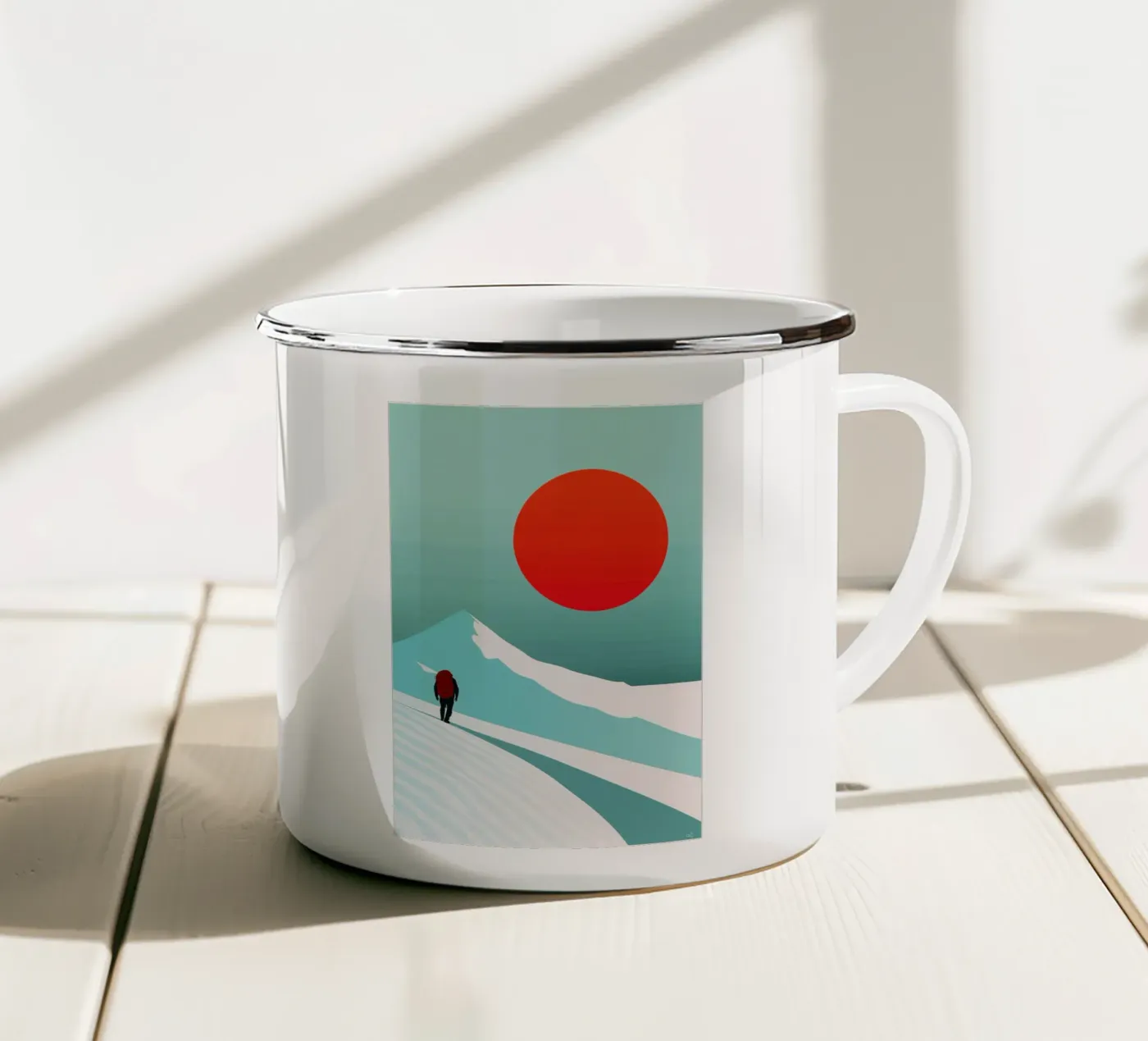 Explorer enamel mug by LeDieg