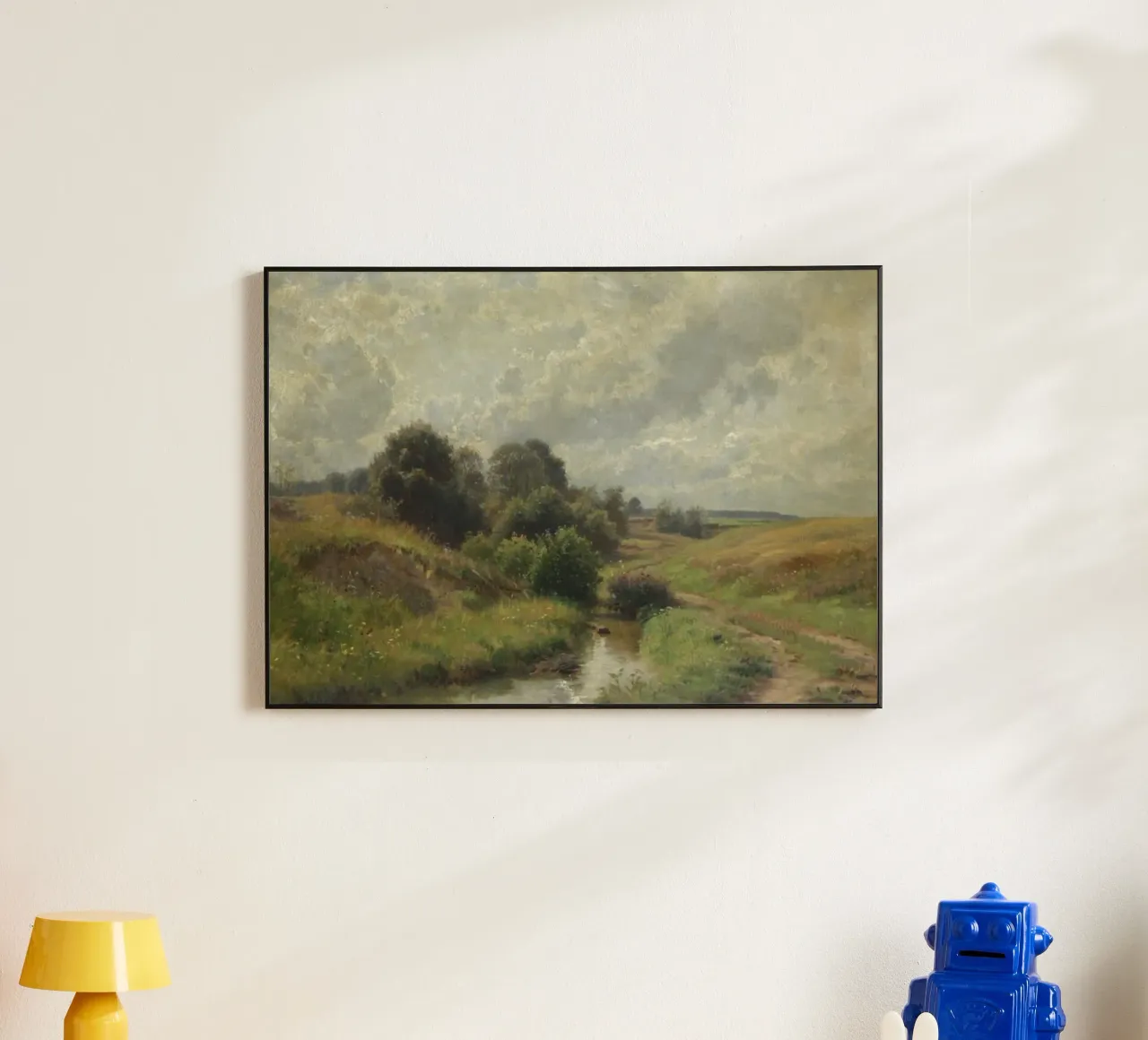 cespugli accanto a un piccolo fiume alluminio dibond da pleceng shope