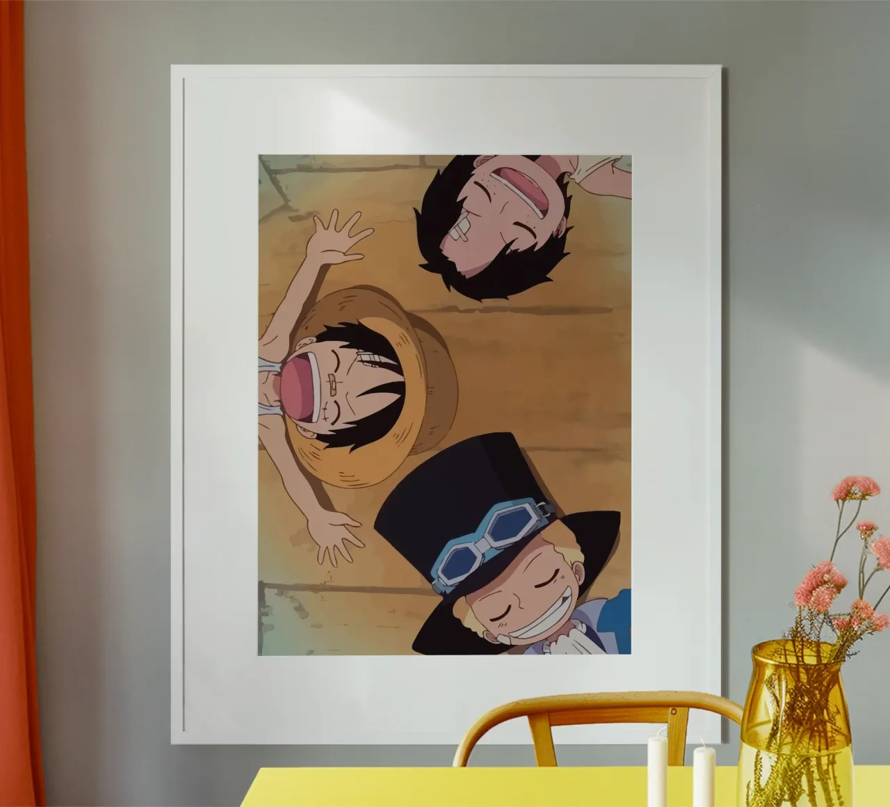 Luffy, Ace and Sabo One Piece poster da Dumery Art