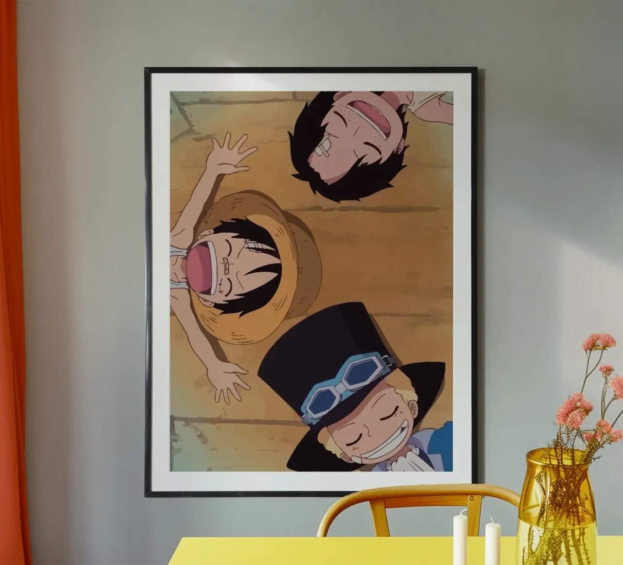 Luffy, Ace and Sabo One Piece poster da Dumery Art