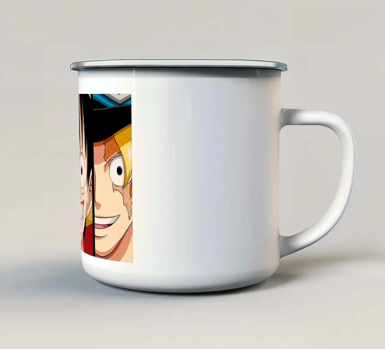 Luffy, Ace and Sabo One Piece tazza in smalto da Dumery Art