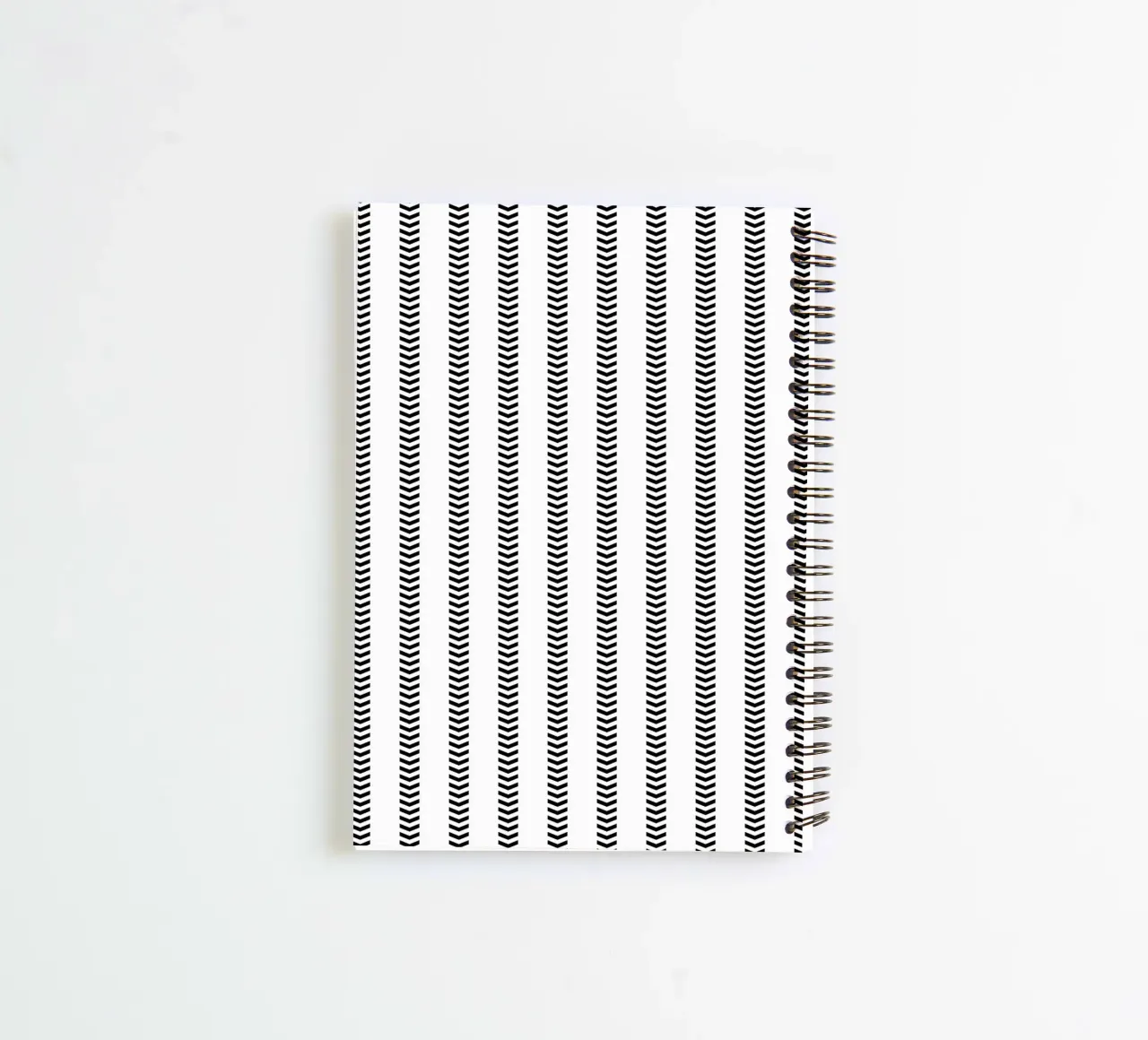 Minimal Basic Mudcloth Striped Arrows | Black on White spiral notebook by Beauty in Simplicity