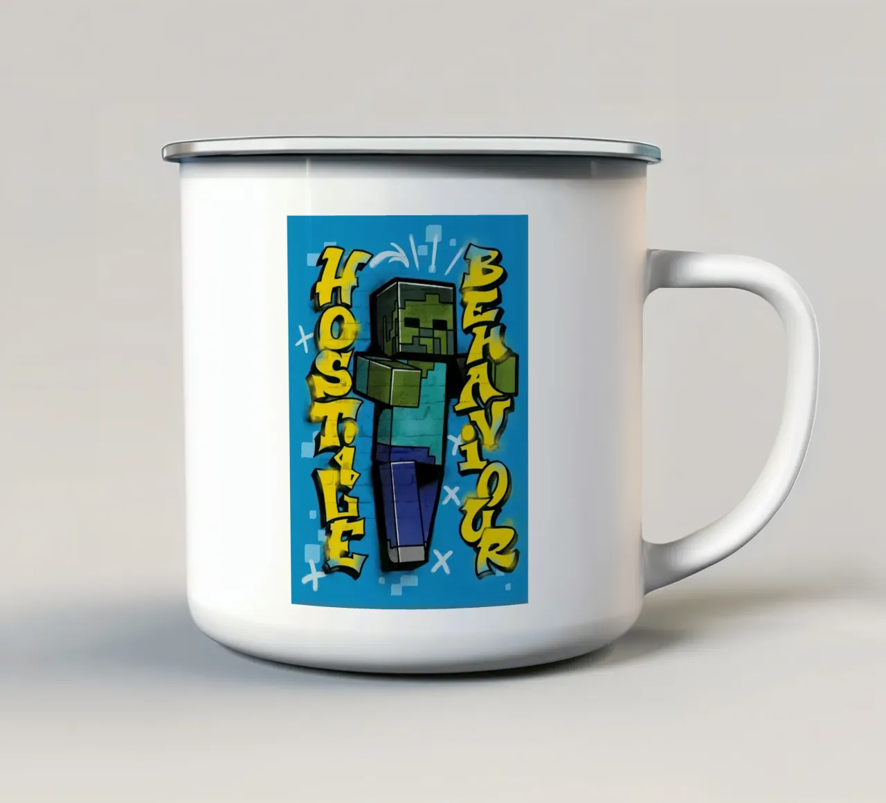 comportamento di minecraft hostige tazza in smalto da mix mate