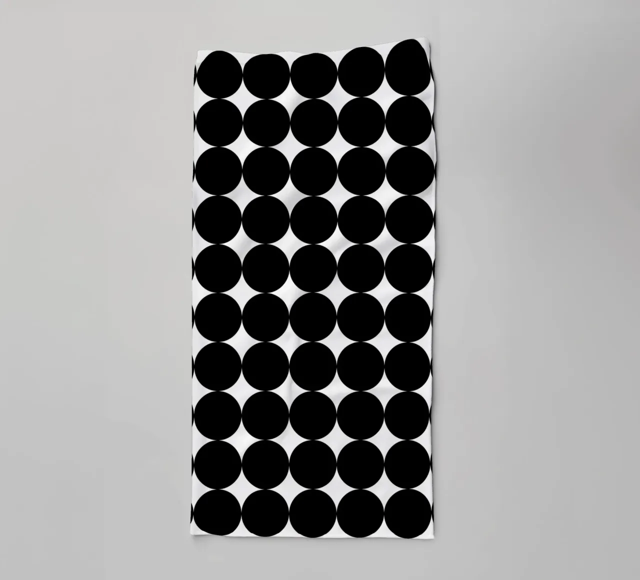 Minimalist Geometric Scandinavian Circles | Black on White towel by Beauty in Simplicity