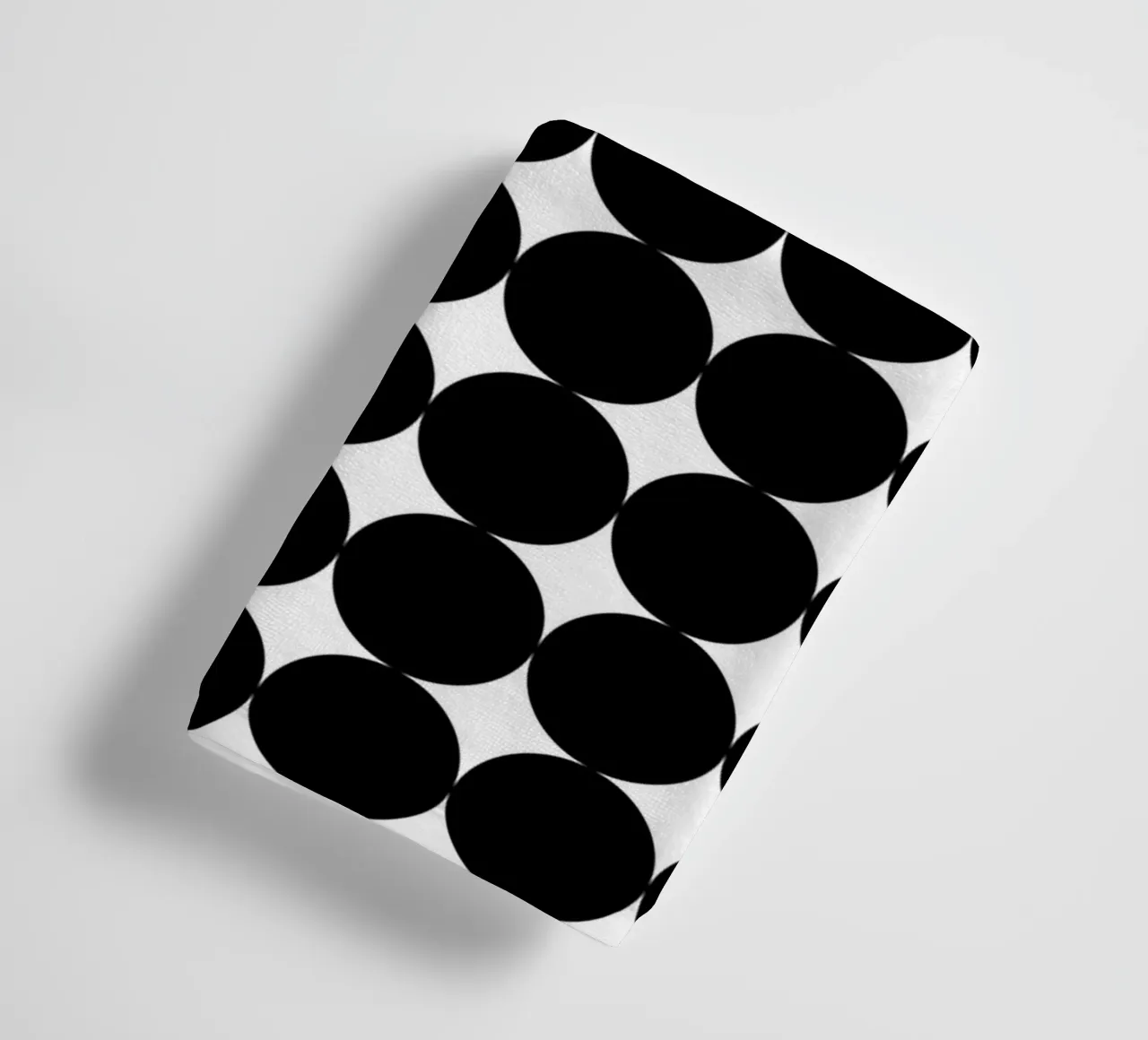 Minimalist Geometric Scandinavian Circles | Black on White towel by Beauty in Simplicity