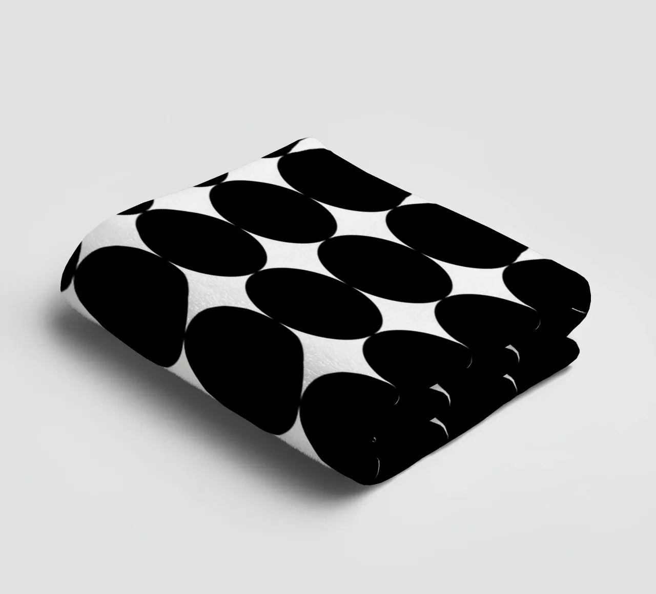 Minimalist Geometric Scandinavian Circles | Black on White towel by Beauty in Simplicity