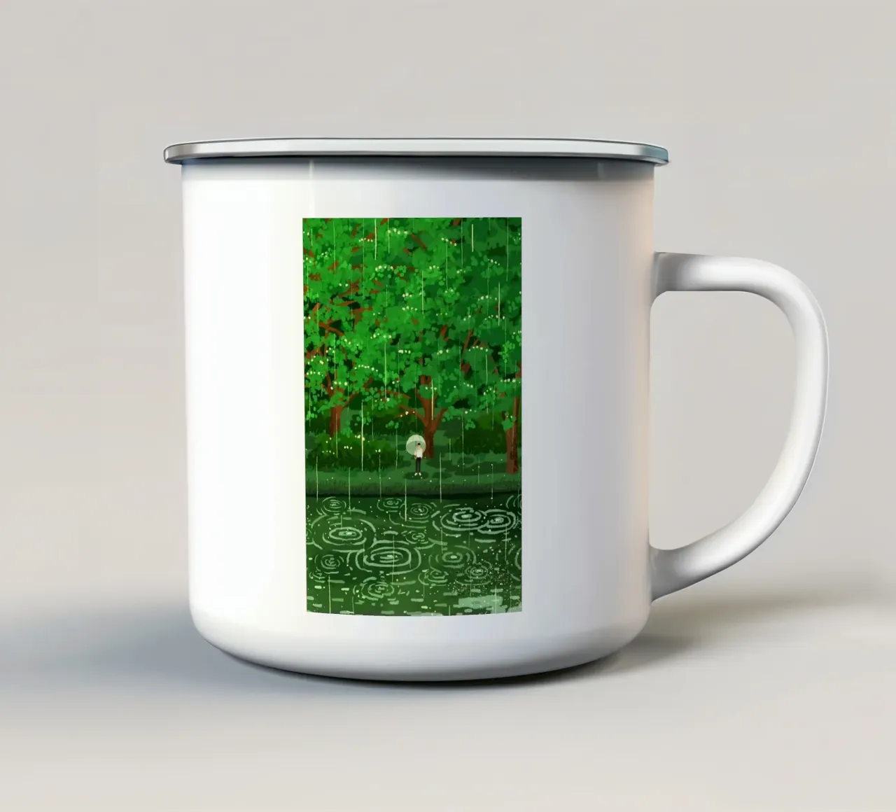 trousers nature forest tazza in smalto da mip of map