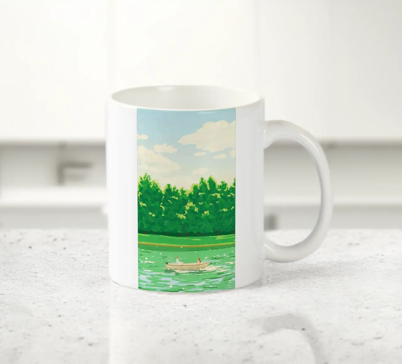 clouds greenery leaves tazza in ceramica da mip of map