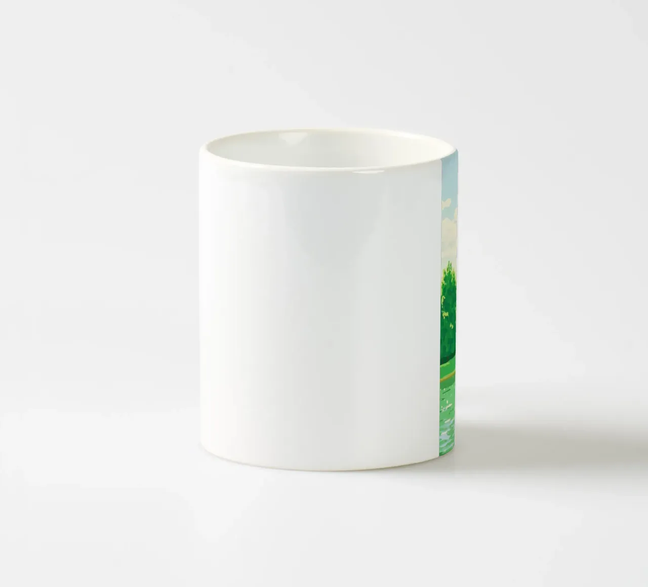 clouds greenery leaves tazza in ceramica da mip of map