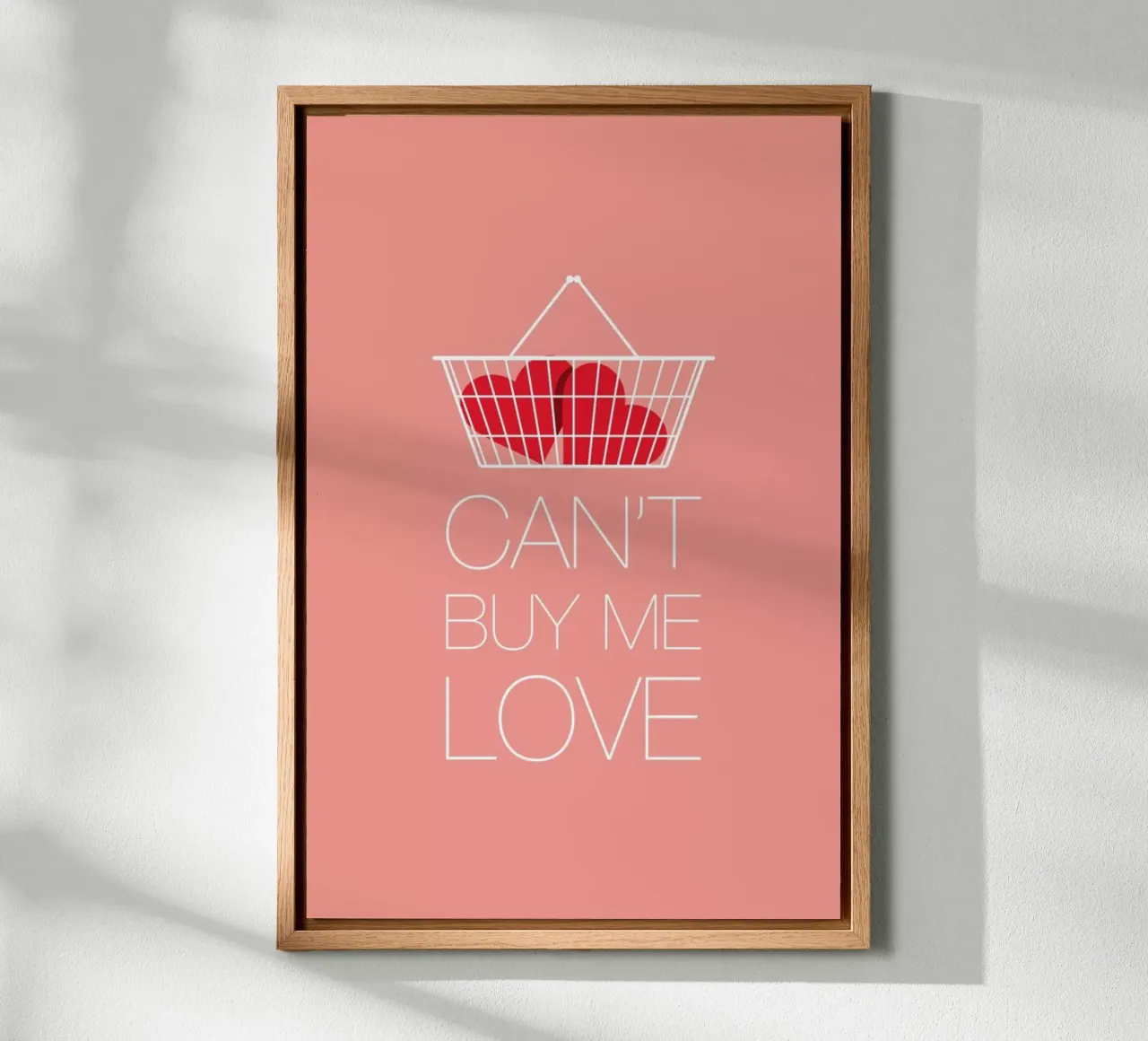 Can't Buy Me Love tela con Cornice a cassetta da Rahma Projekt