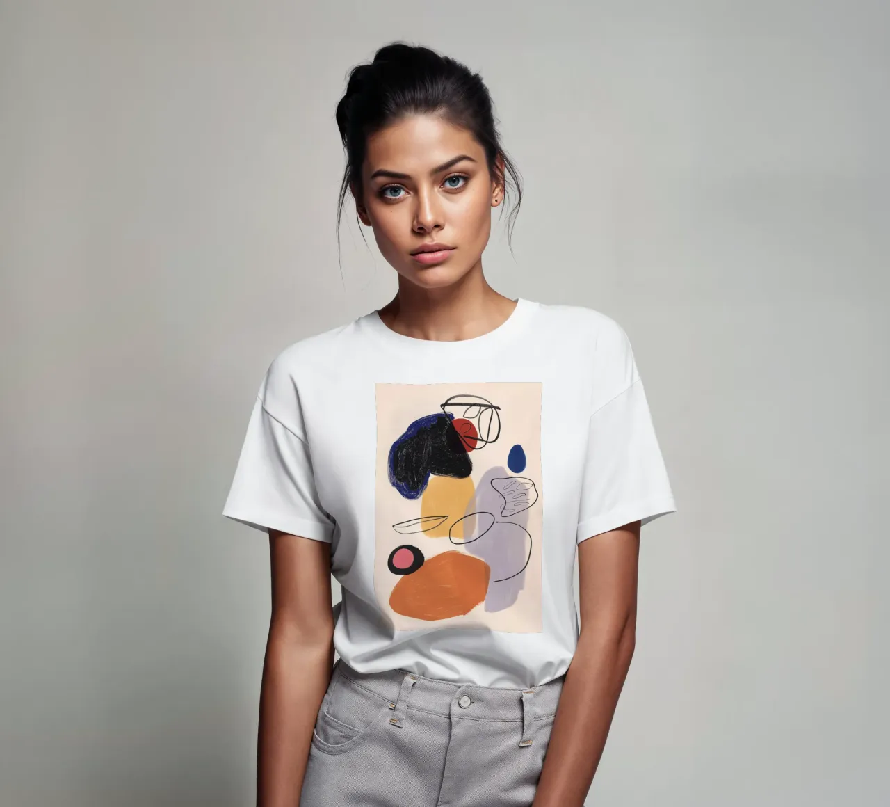 Crayon and acrylic t-shirt de LeDieg