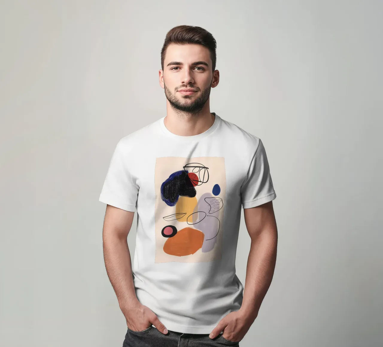 Crayon and acrylic t-shirt de LeDieg
