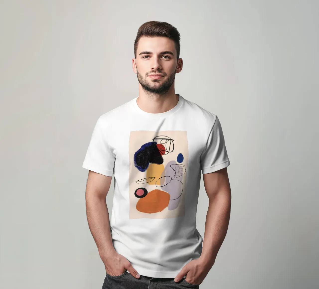 Crayon and acrylic t-shirt de LeDieg
