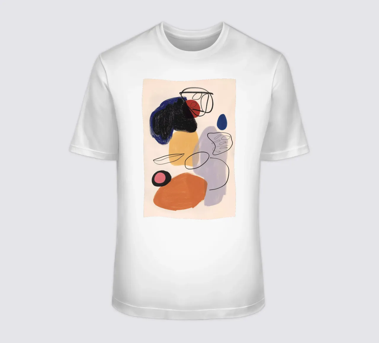 Crayon and acrylic t-shirt de LeDieg