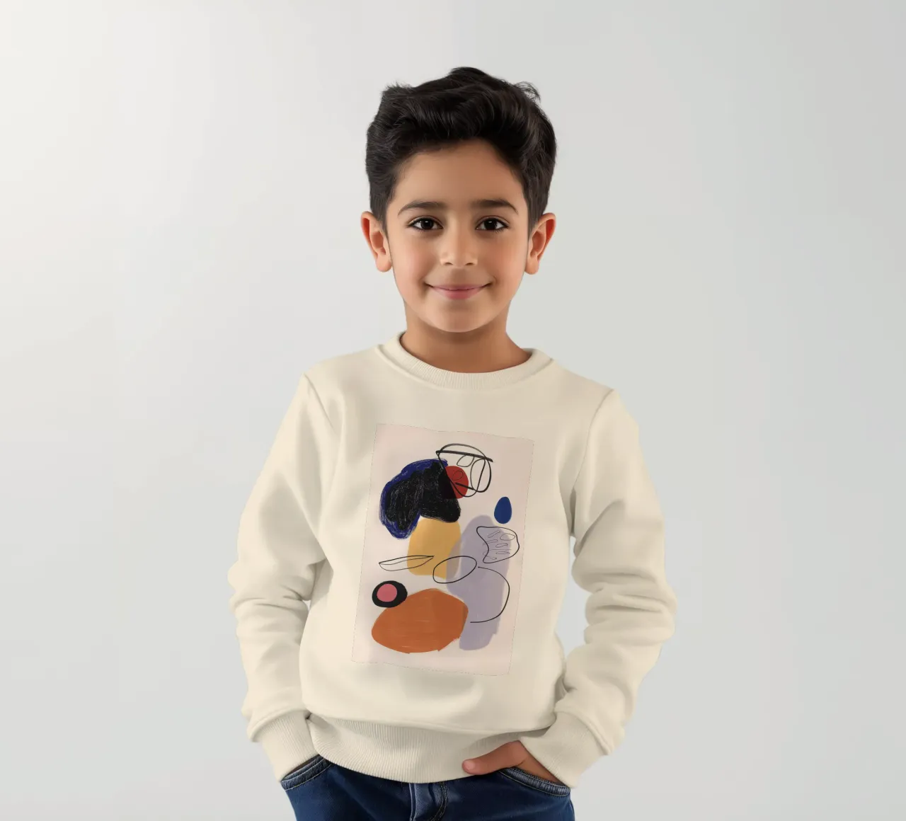Crayon and acrylic sweat enfant de LeDieg