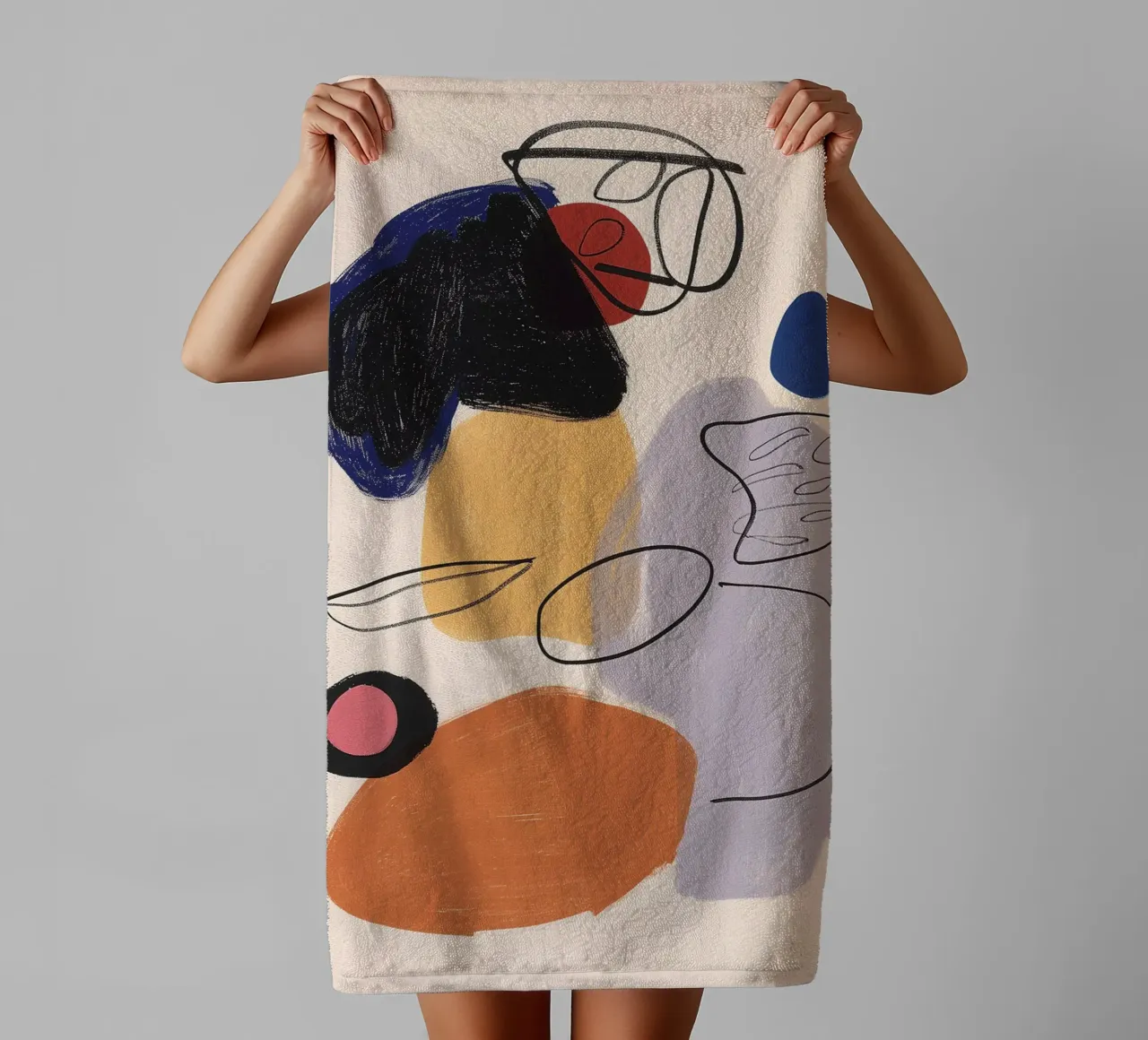 Crayon and acrylic serviette de bain de LeDieg