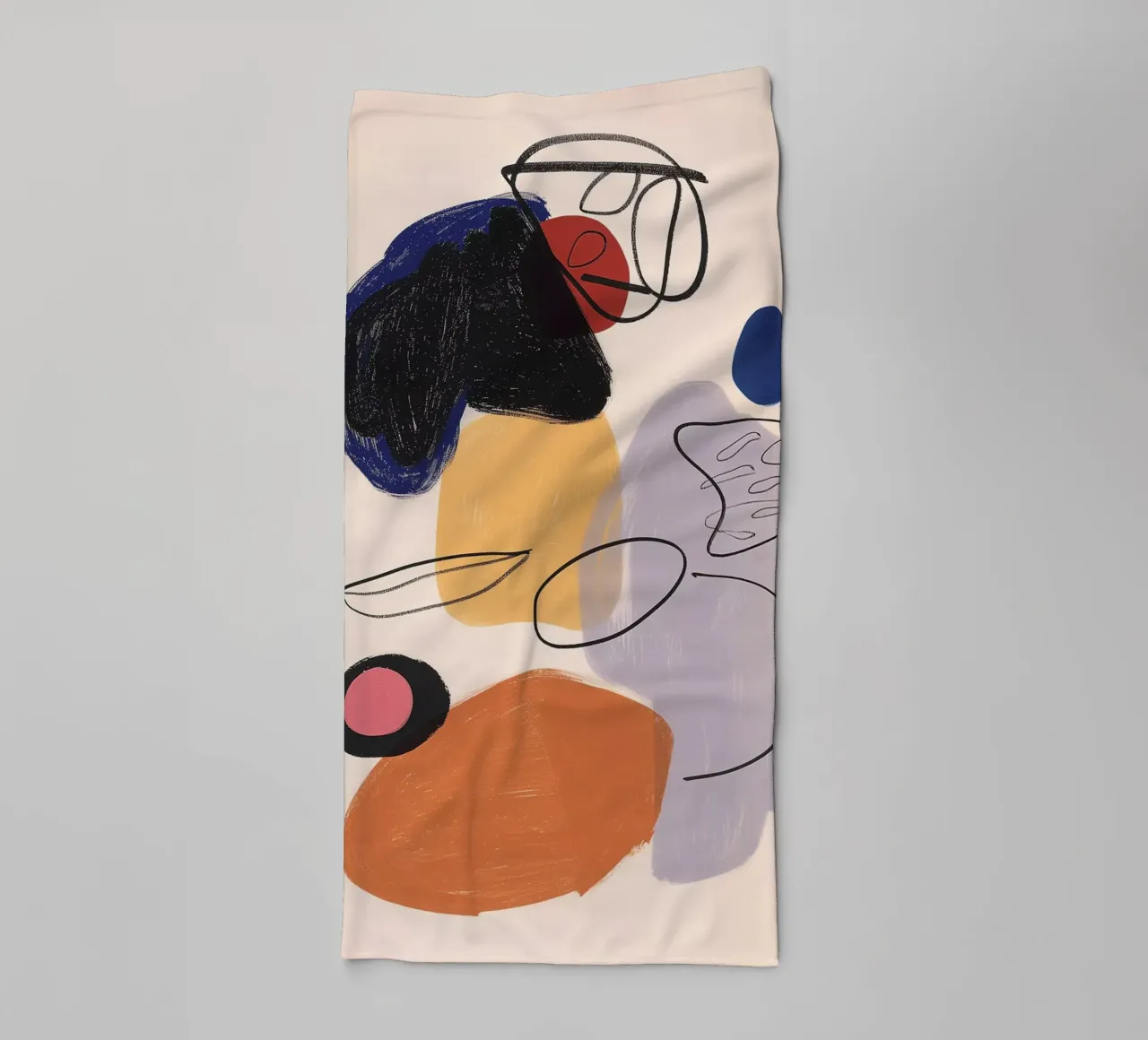 Crayon and acrylic serviette de bain de LeDieg