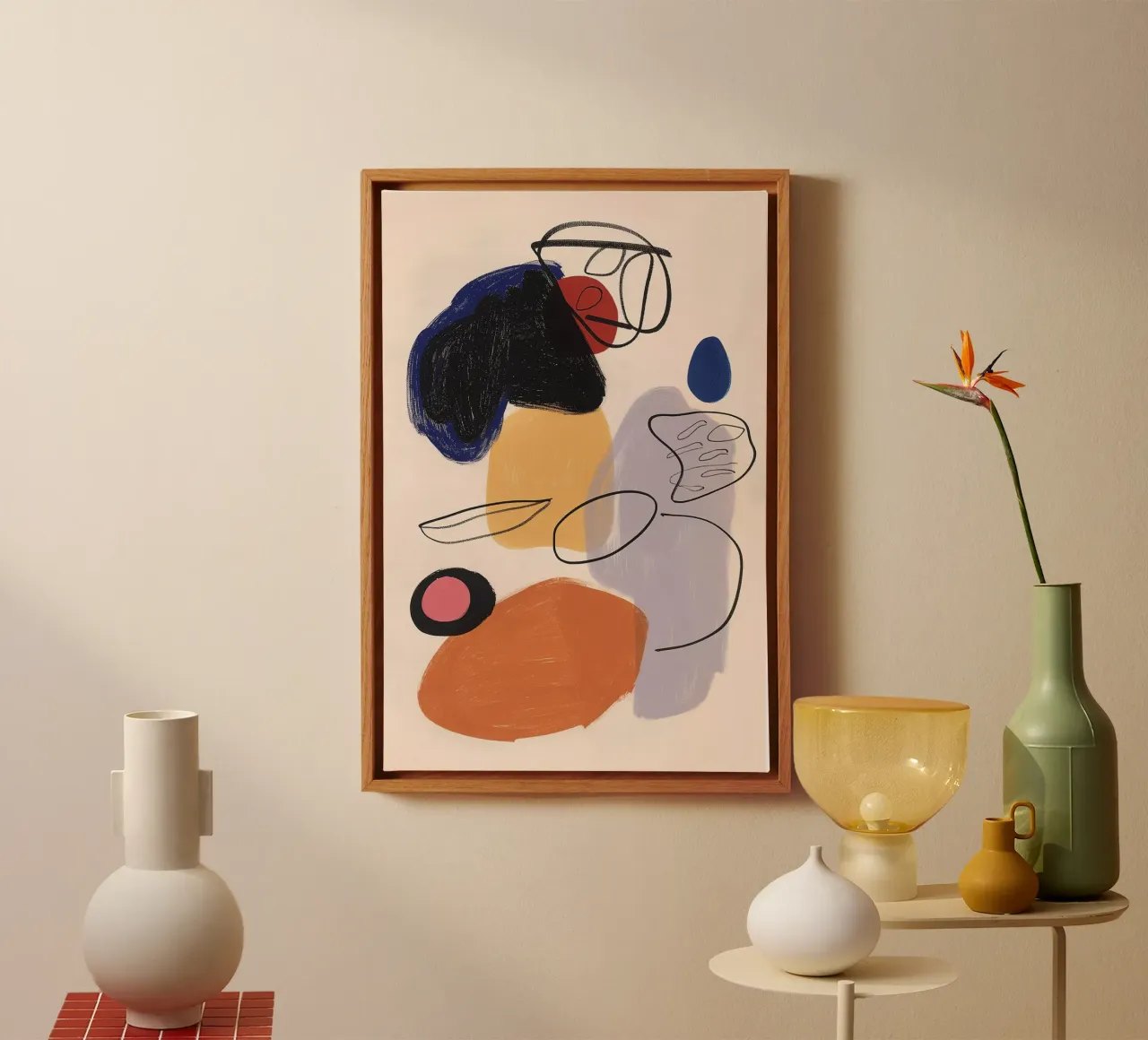 Crayon and acrylic toile de LeDieg