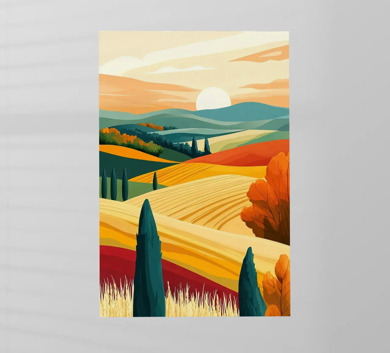 green field orange field pellicola backlit da mip of map