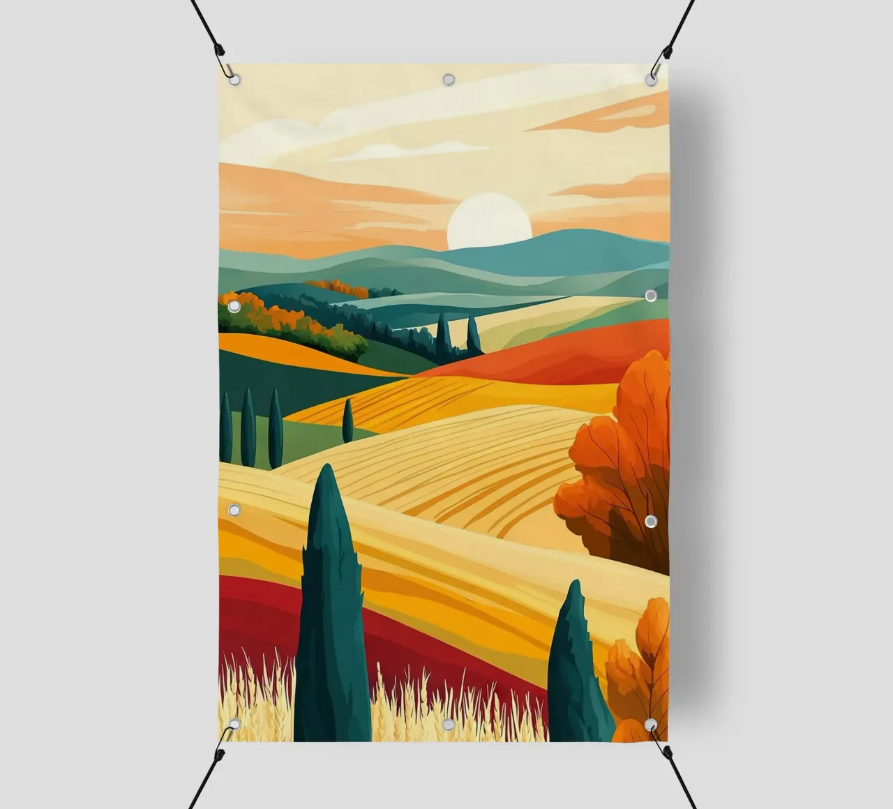 green field orange field telo in pvc da mip of map