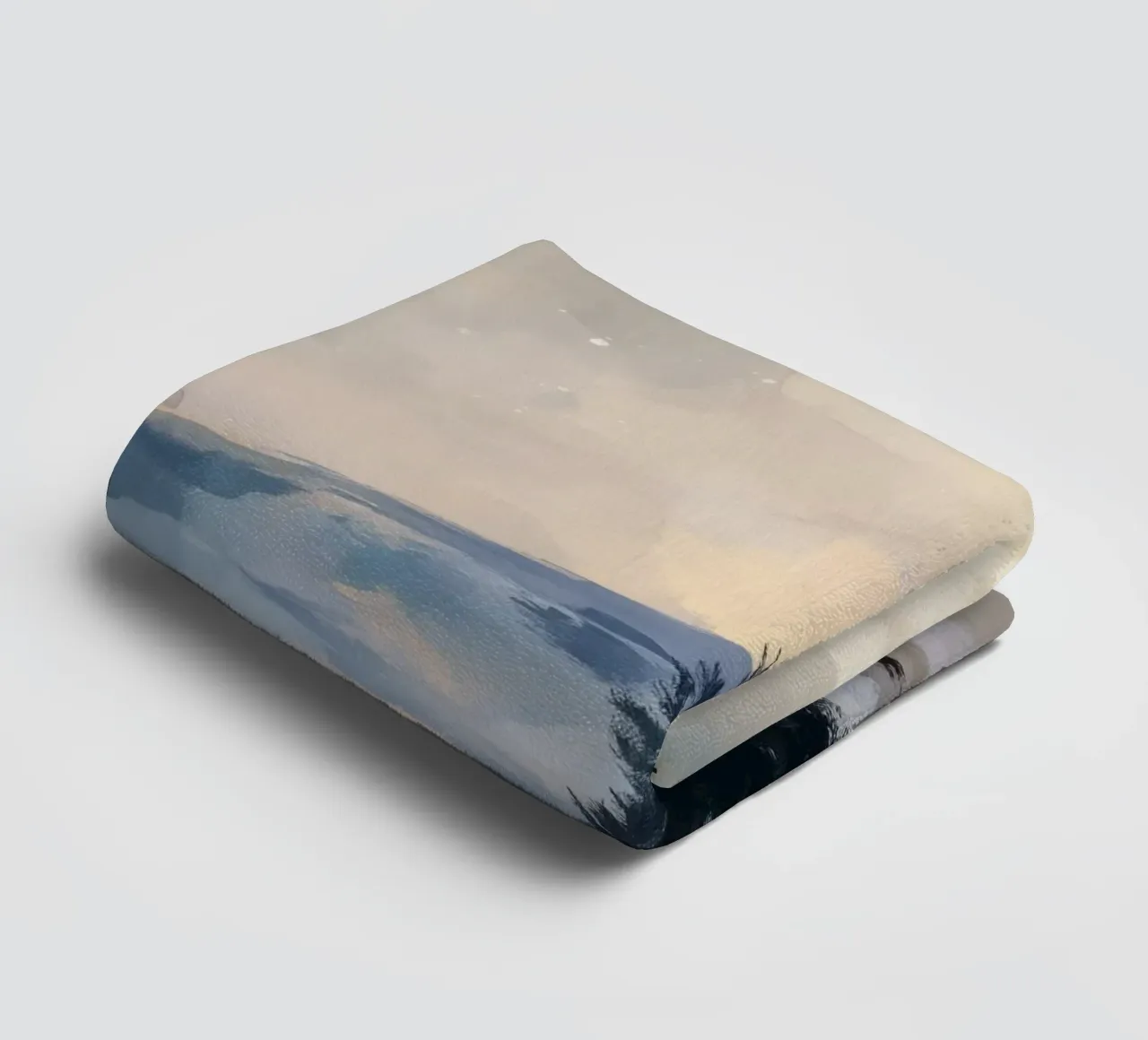 Winter Forest Landscape - Snowy Trees and Full Moon Wall Art asciugamano da bagno da Dune