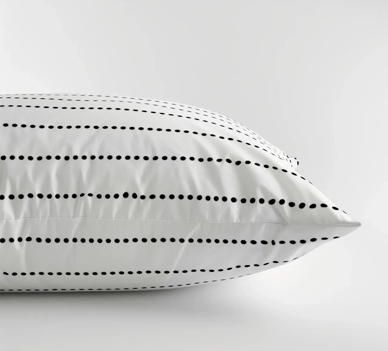 Minimal Scandinavian Basic Strisce a pois | Nero su bianco cuscino da Beauty in Simplicity