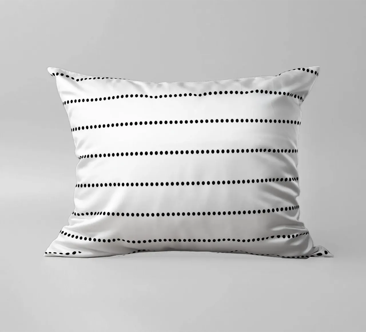 Minimal Scandinavian Basic Strisce a pois | Nero su bianco cuscino da Beauty in Simplicity