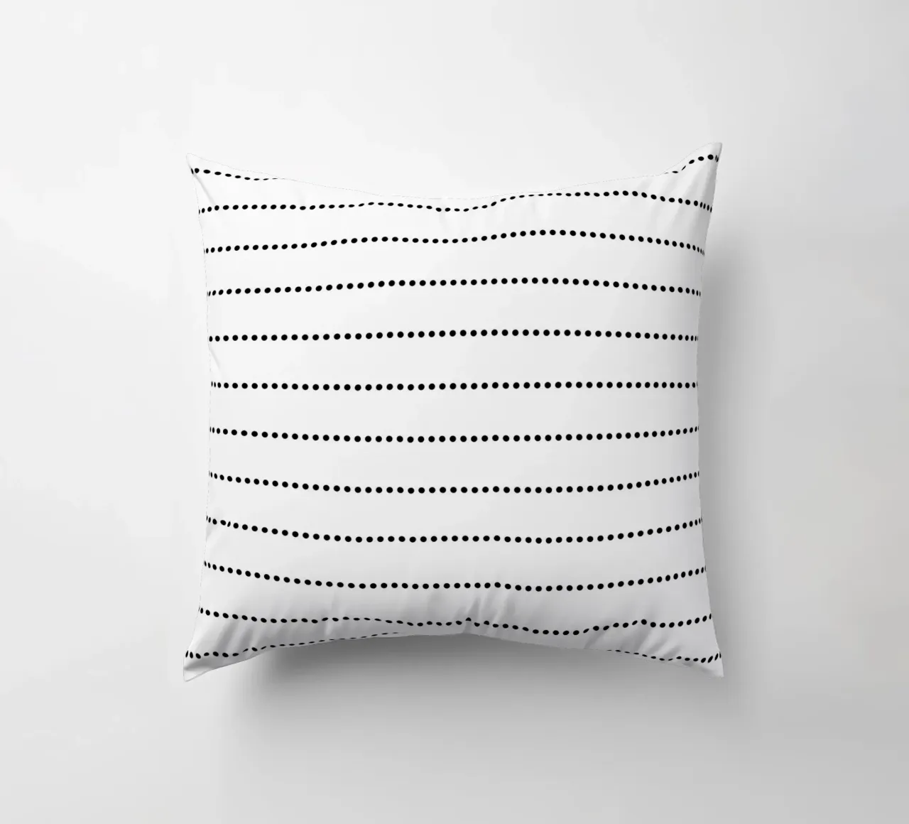 Minimal Scandinavian Basic Strisce a pois | Nero su bianco cuscino da Beauty in Simplicity