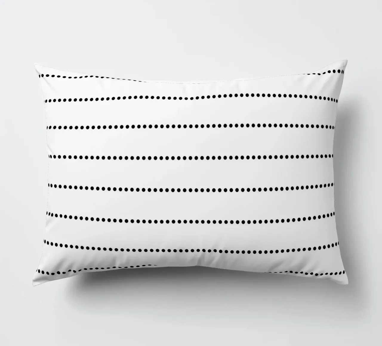 Minimal Scandinavian Basic Strisce a pois | Nero su bianco cuscino da Beauty in Simplicity