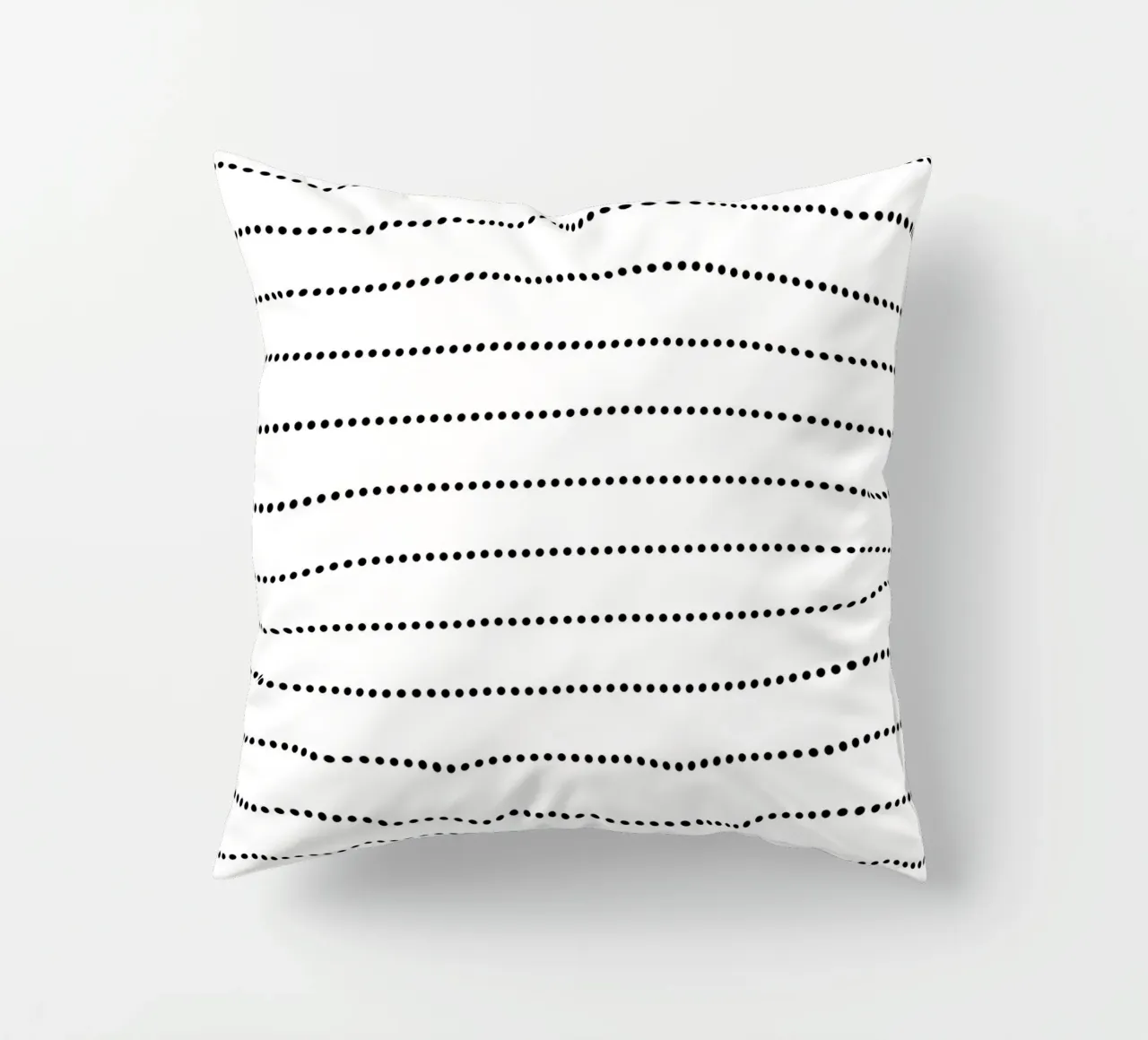 Minimal Scandinavian Basic Strisce a pois | Nero su bianco cuscino da Beauty in Simplicity