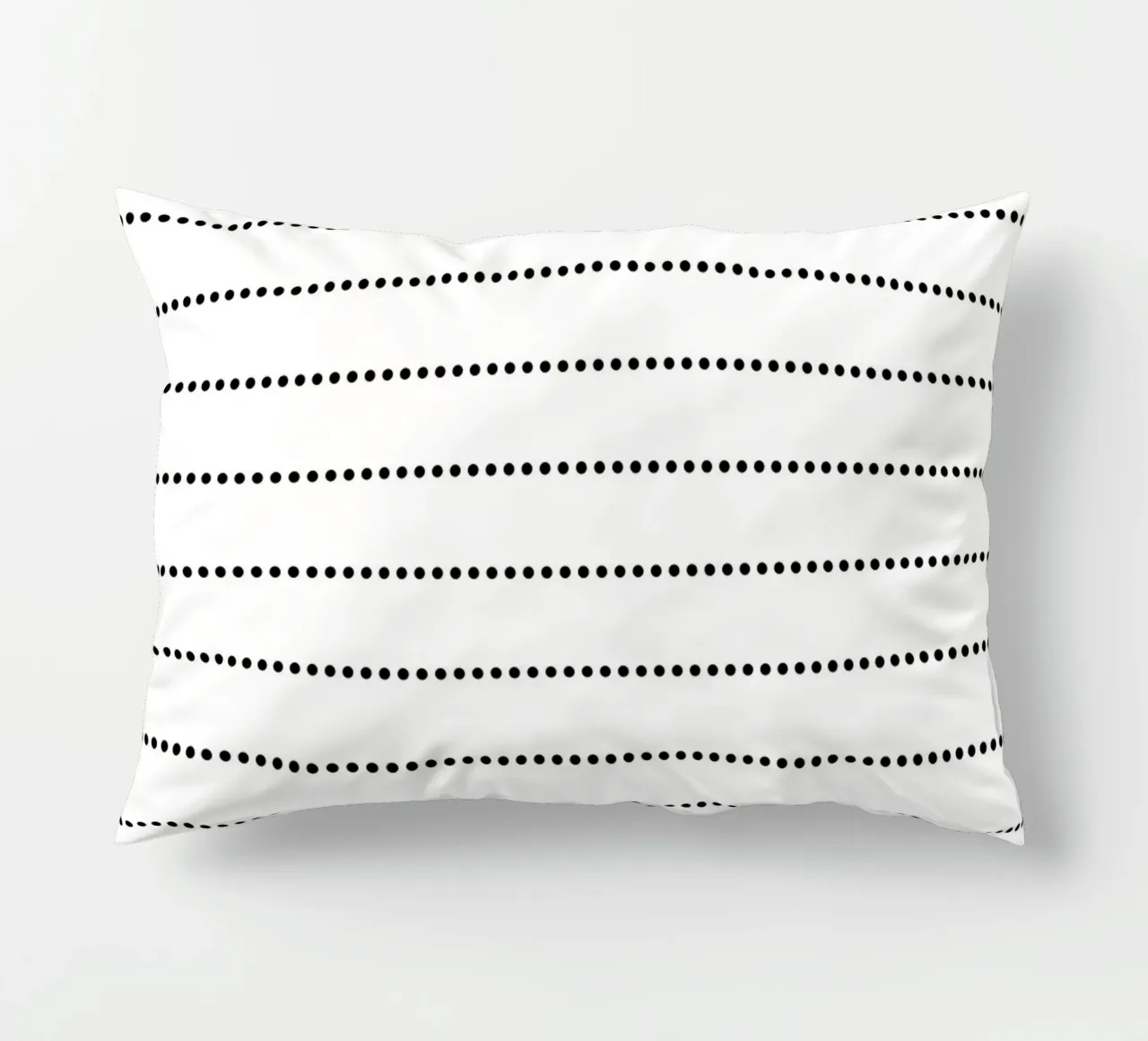 Minimal Scandinavian Basic Strisce a pois | Nero su bianco cuscino da Beauty in Simplicity