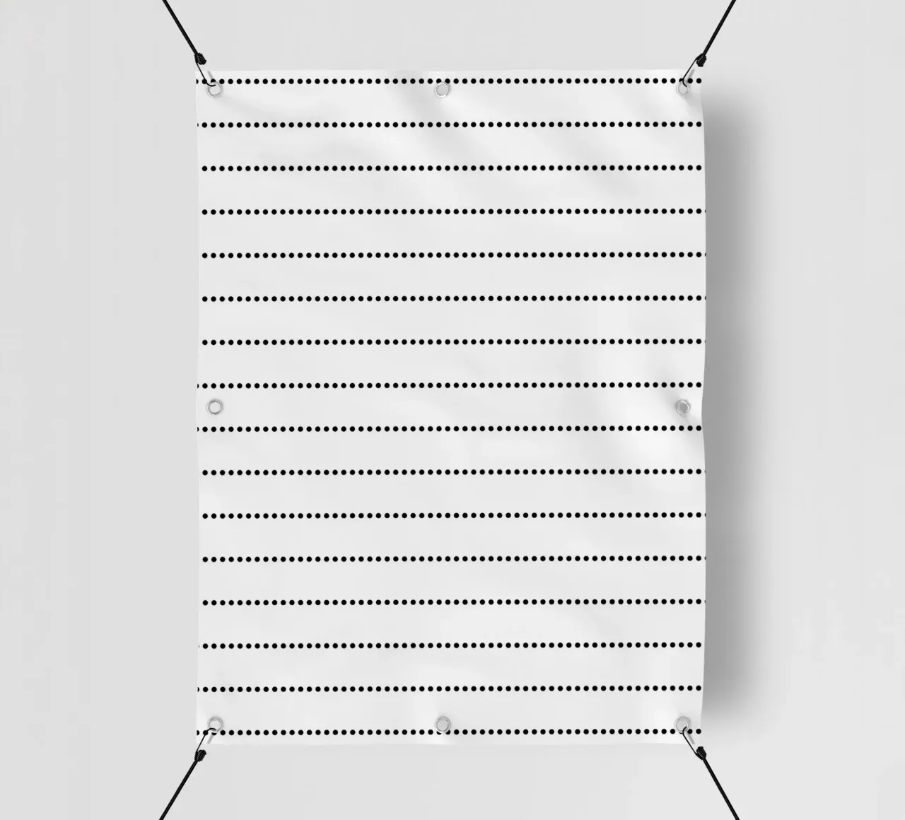 Minimal Scandinavian Basic Strisce a pois | Nero su bianco telo in pvc da Beauty in Simplicity