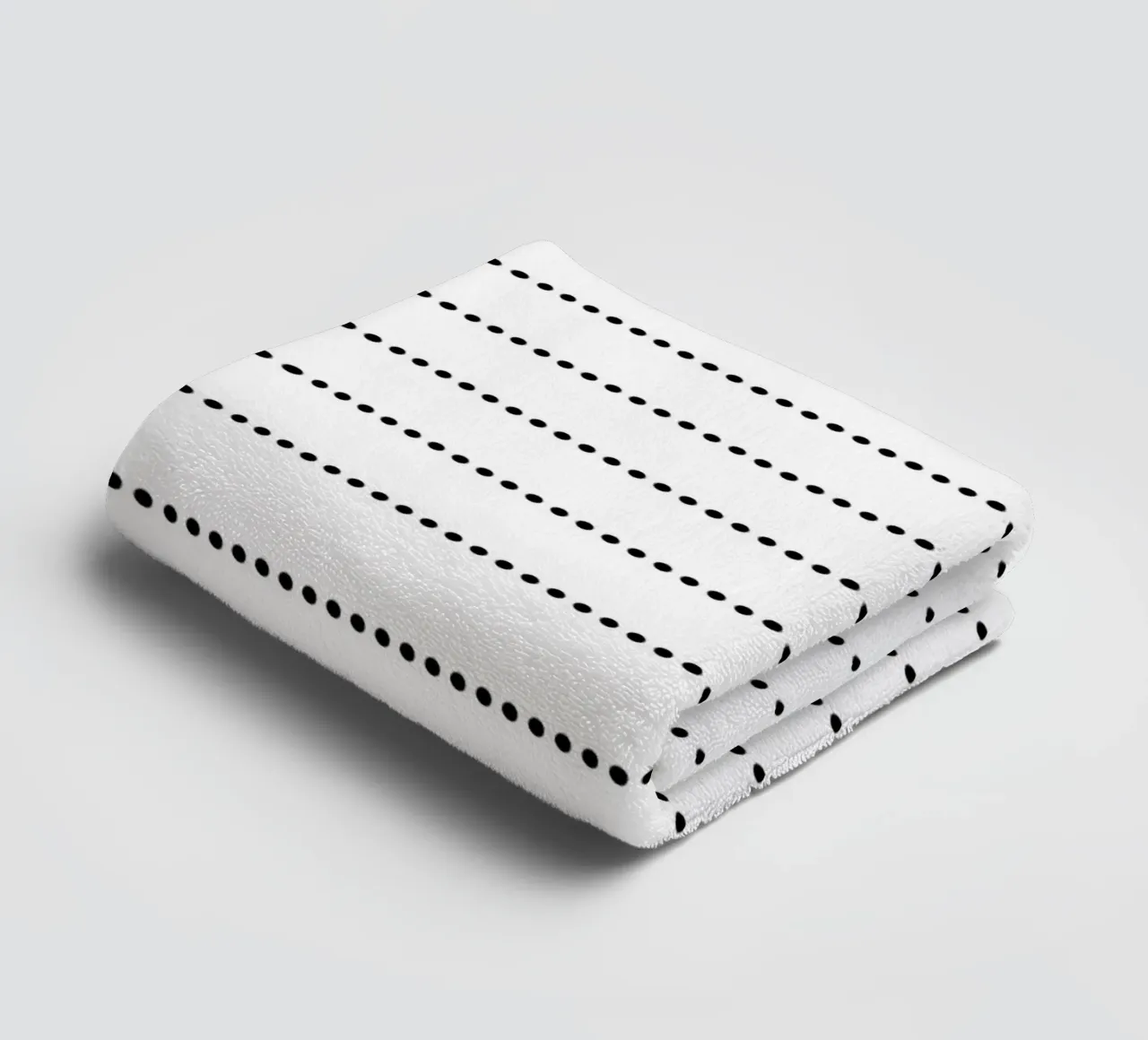 Minimal Scandinavian Basic Strisce a pois | Nero su bianco asciugamano da bagno da Beauty in Simplicity