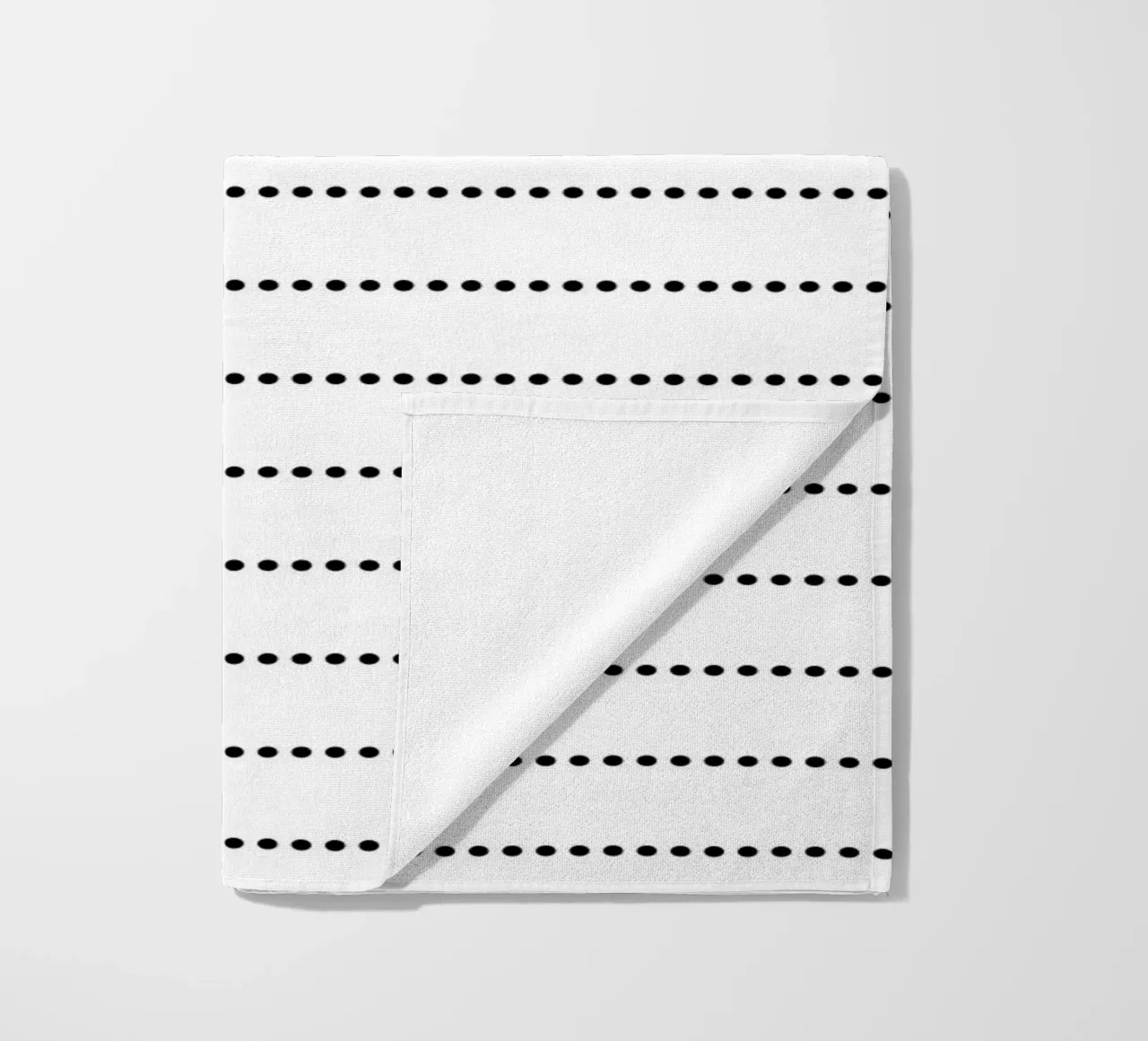 Minimal Scandinavian Basic Strisce a pois | Nero su bianco telo mare da Beauty in Simplicity