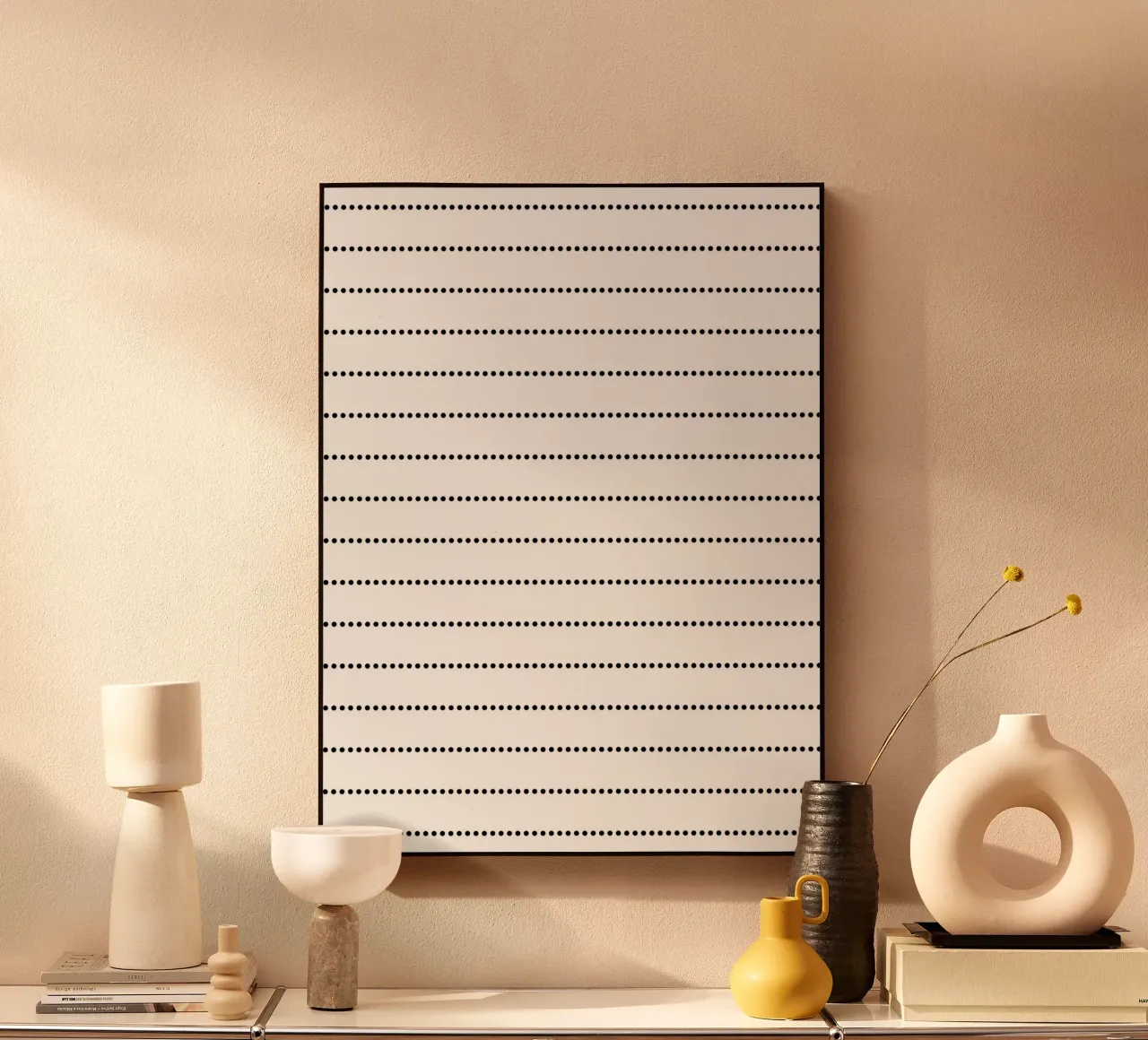 Minimal Scandinavian Basic Strisce a pois | Nero su bianco plexiglass da Beauty in Simplicity