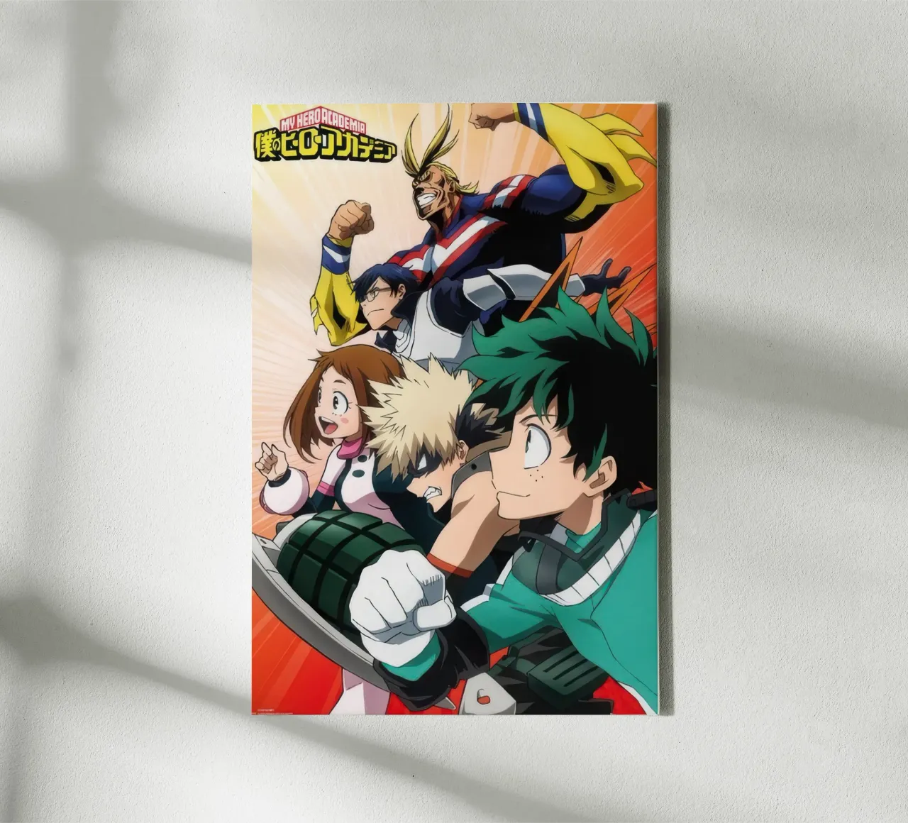 my hero academy heroes canvas with Floater frame by mix mate