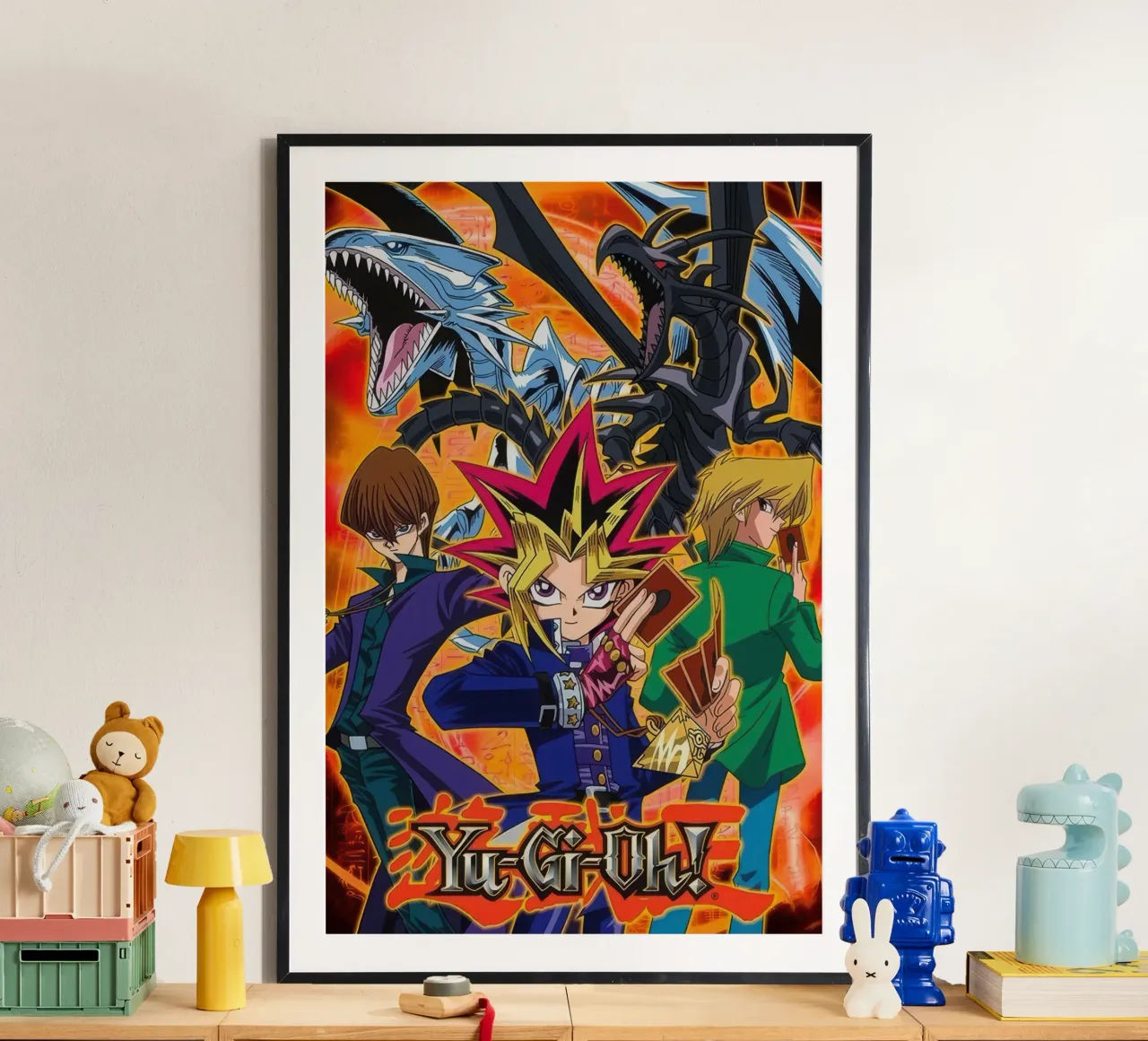 yu gi oh re dei duelli poster con telaio in plastica da mix mate