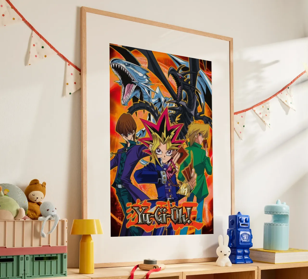 yu gi oh re dei duelli poster con telaio in plastica da mix mate