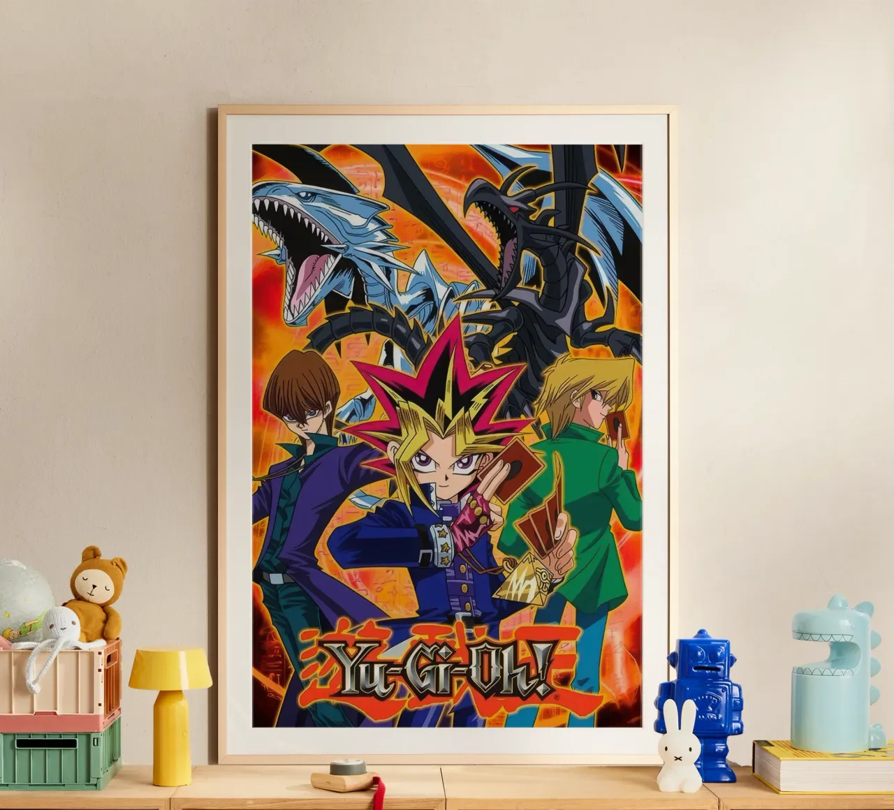 yu gi oh re dei duelli poster con telaio in plastica da mix mate