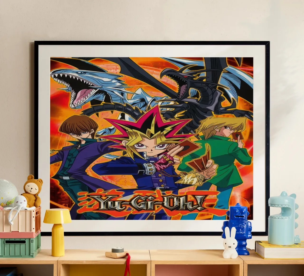 yu gi oh re dei duelli poster con telaio in plastica da mix mate