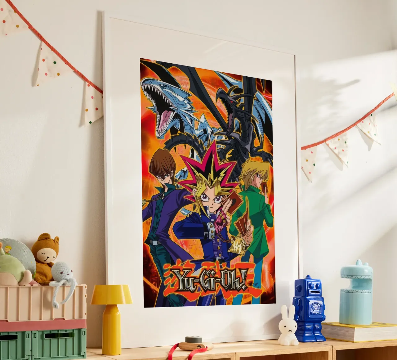 yu gi oh re dei duelli poster con telaio in plastica da mix mate