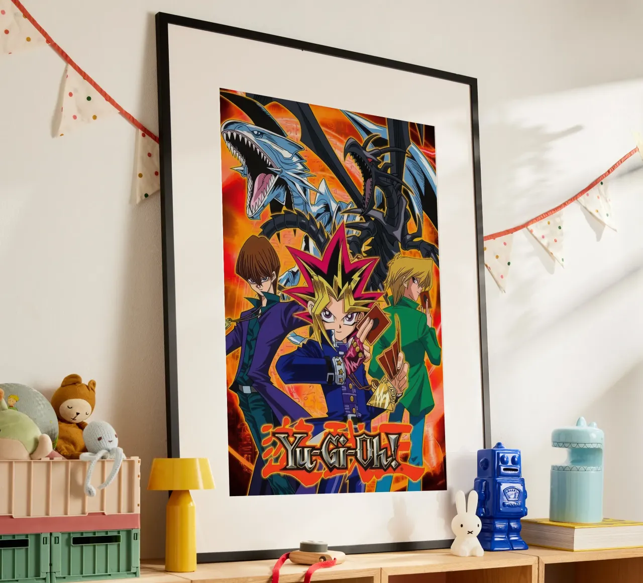 yu gi oh re dei duelli poster con telaio in plastica da mix mate