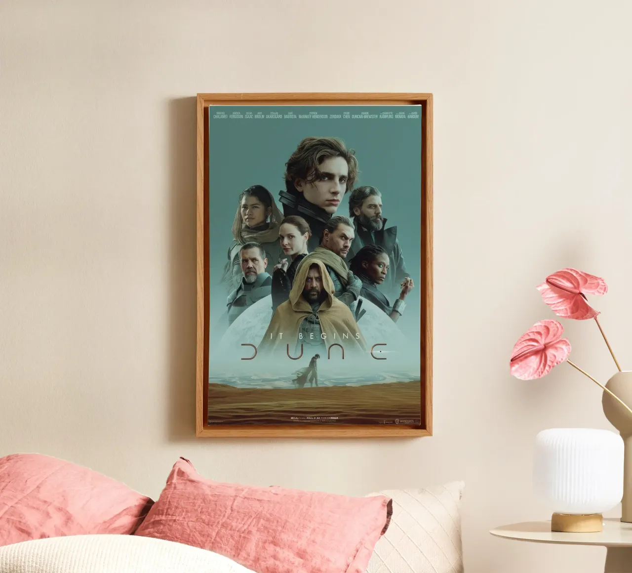 dune part 1 canvas with Floater frame by mix mate
