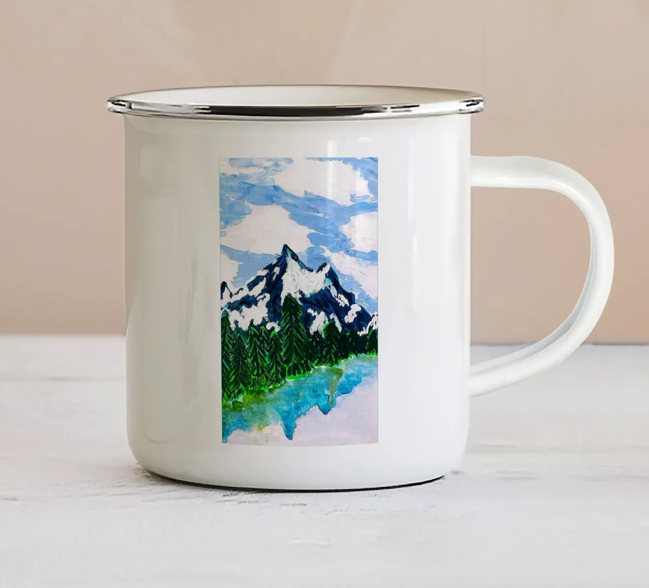 coniferous forest nature tazza in smalto da Good days