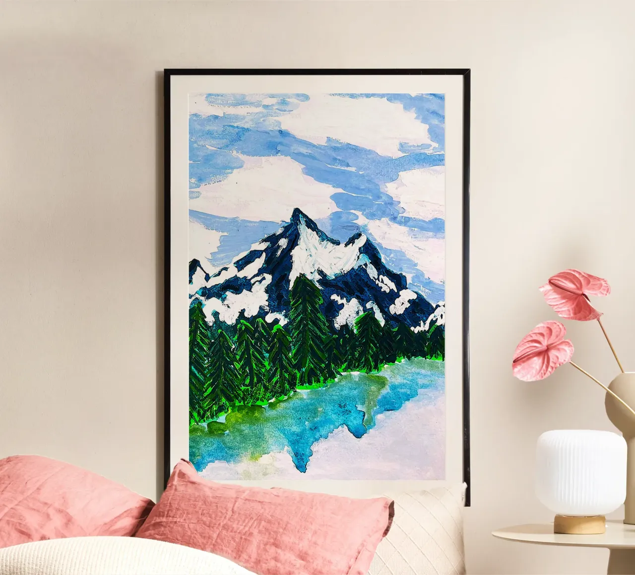 coniferous forest nature poster con telaio in legno da Good days