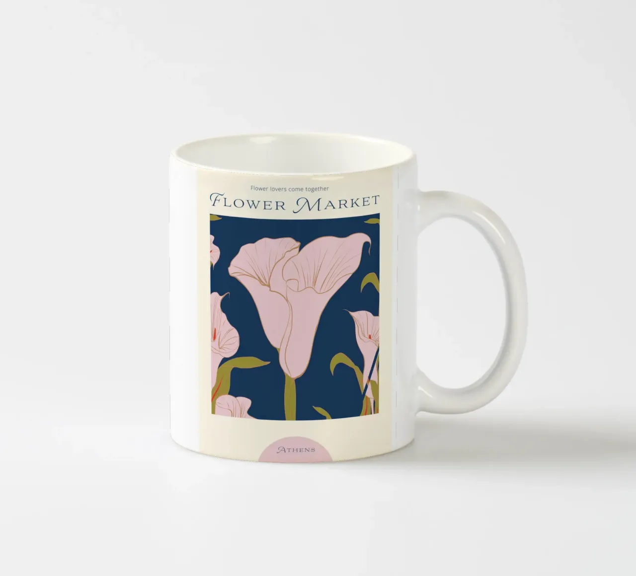 Mercato dei fiori di Atene tazza in ceramica da TekleDawit